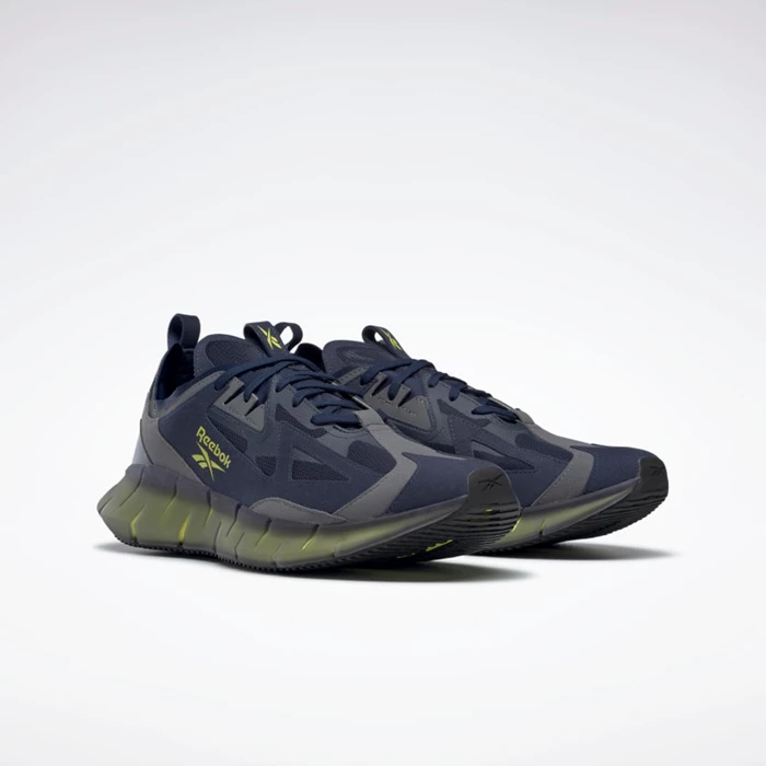 Reebok Zig Kinetica Concept_Type2 Men's Running Shoes Navy/Yellow/Grey | PH095SW