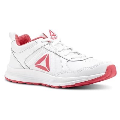 Reebok ALMOTIO 4.0 Kids' Running Shoes White / Pink / Silver | PH649QW