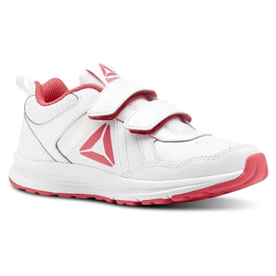 Reebok ALMOTIO 4.0 Kids' Running Shoes White / Pink / Silver | PH791SQ