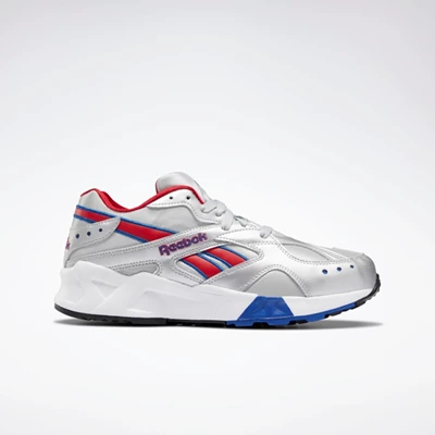 Reebok Aztrek Women's Classics Metal Silver/Red/Blue | PH562OX