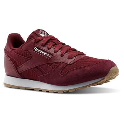 Reebok Classic Leather ESTL Kids' Classic Burgundy / White | PH358YL