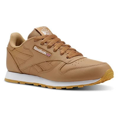 Reebok Classic Leather Kids' Classic Brown / White | PH072TY