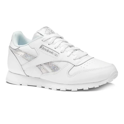 Reebok Classic Leather Kids' Classic White / Blue | PH590QW