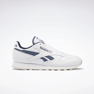 Reebok Classic Leather Men's Classics White/Navy | PH473VY