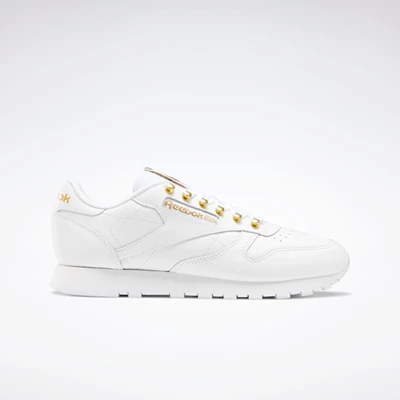 Reebok Classic Leather Women's Classics White/Gold/White | PH923PT