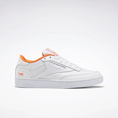 Reebok Club C 85 Men's Classics White/White/Orange | PH480UG