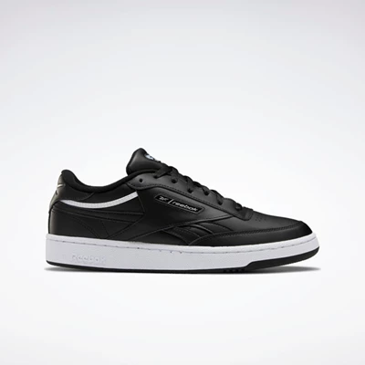 Reebok Club C Revenge Men's Classics Black/White/Silver Metal | PH706IN