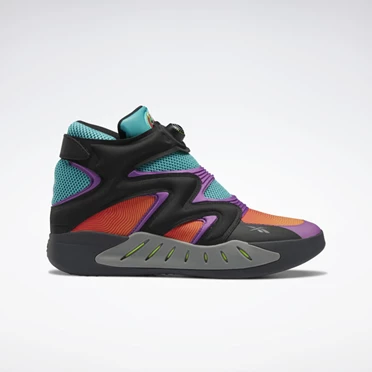 Reebok Instapump Fury Zone Men's Basketball Shoes Black / Turquoise / Purple | PH853KP