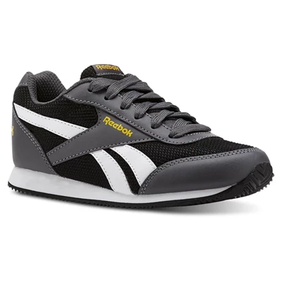 Reebok Royal Classic Jogger 2.0 Kids' Sneakers Black / Grey / Gold | PH632YP