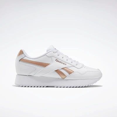 Reebok Royal Glide Ripple Double Women's Classics White/Rose Gold/White | PH692XN