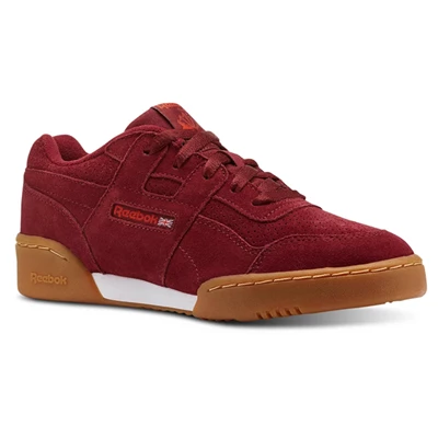 Reebok Workout Plus Kids' Sneakers Burgundy / White | PH057QH