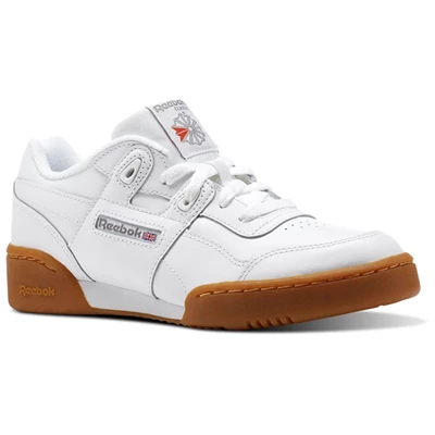 Reebok Workout Plus Kids' Sneakers White / Dark Grey / Red / Royal | PH163EB